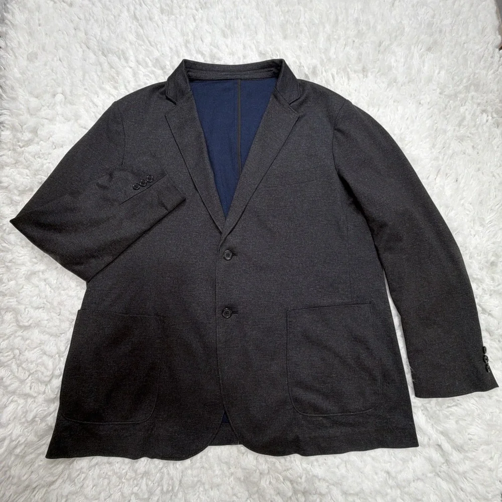 Thomas‎ Dean Unconstructed Summer Sport Coat Blazer Modern Outdoor Gray 48L Long